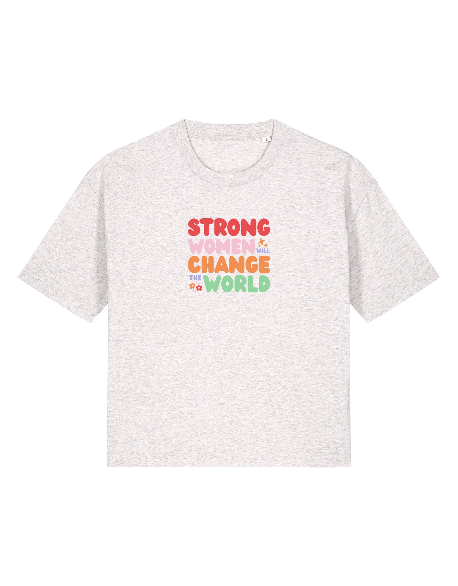 Strong Women Embroidered Boxy Organic Cotton Tee
