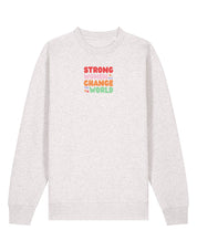 Strong Women Embroidered Organic Cotton Sweatshirt