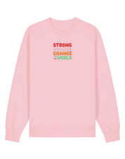 Strong Women Embroidered Organic Cotton Sweatshirt