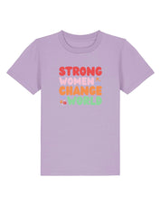 Strong Women Embroidered Organic Cotton Childrens T-Shirt