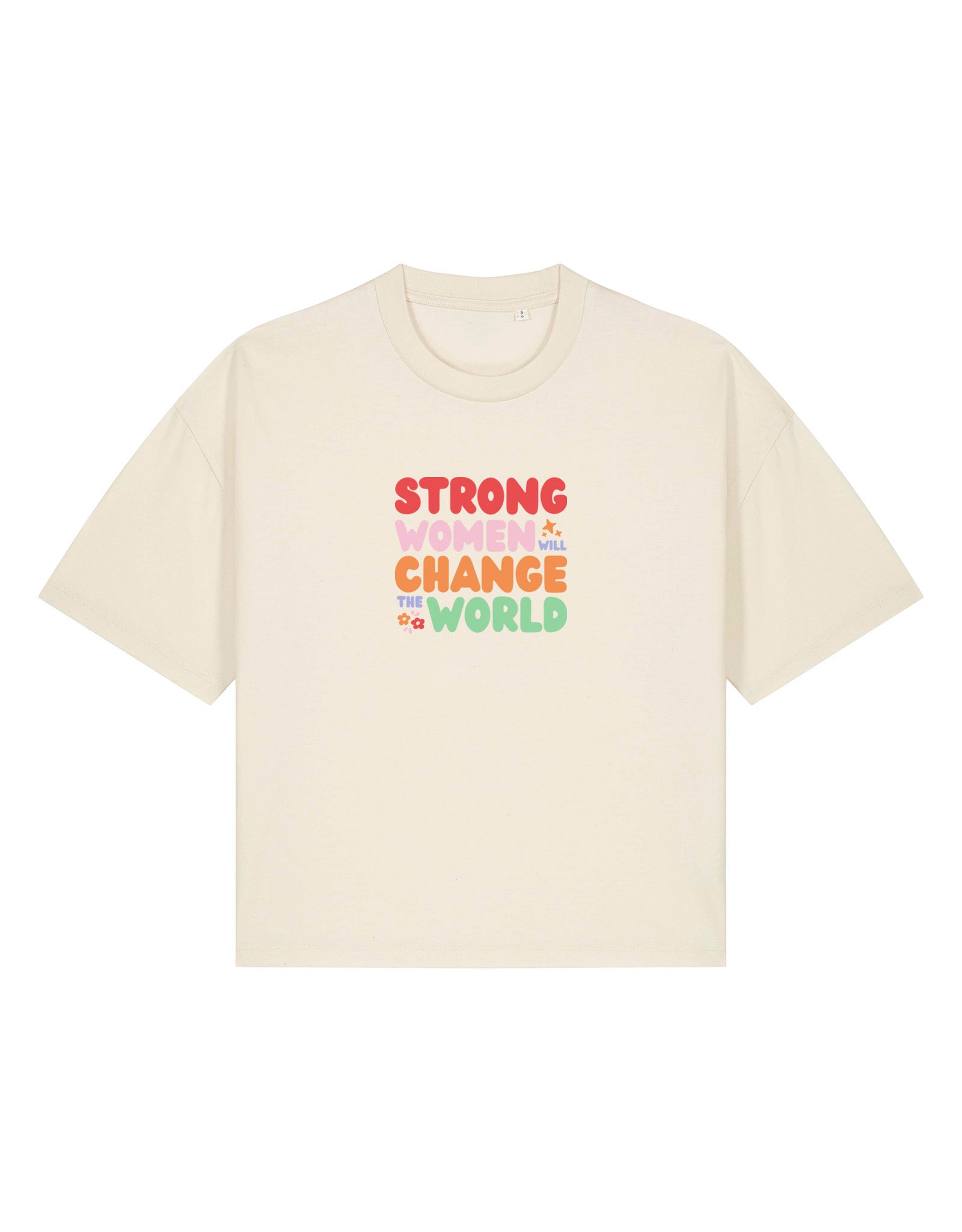 Strong Women Embroidered Boxy Organic Cotton Tee