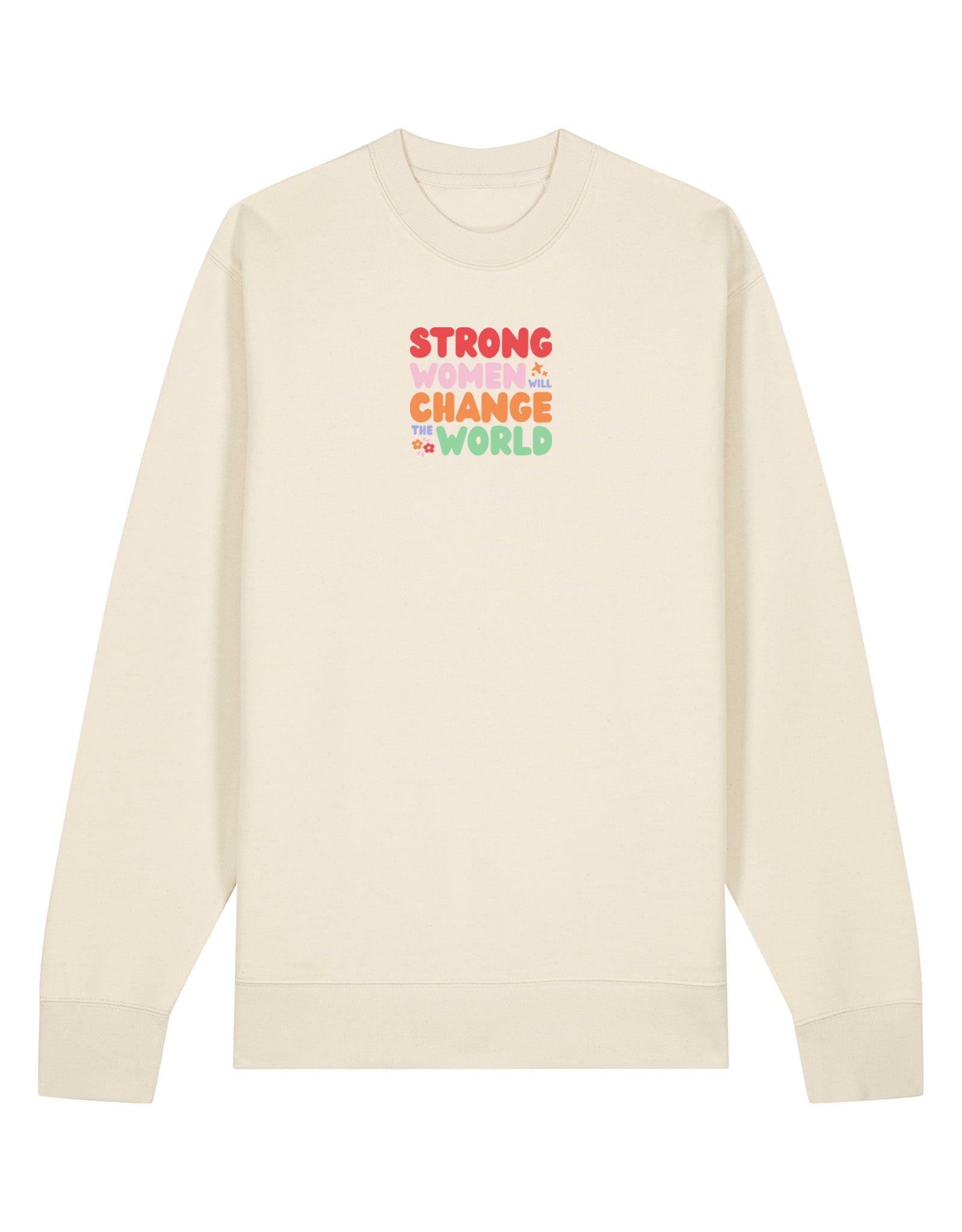 Strong Women Embroidered Organic Cotton Sweatshirt
