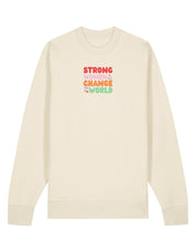 Strong Women Embroidered Organic Cotton Sweatshirt