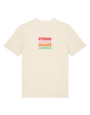 Strong Women Embroidered Organic Cotton T-Shirt