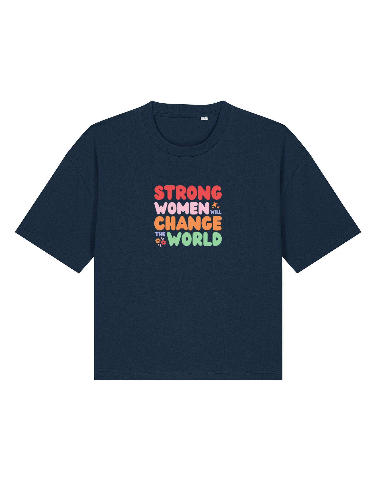 Strong Women Embroidered Boxy Organic Cotton Tee