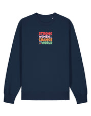 Strong Women Embroidered Organic Cotton Sweatshirt