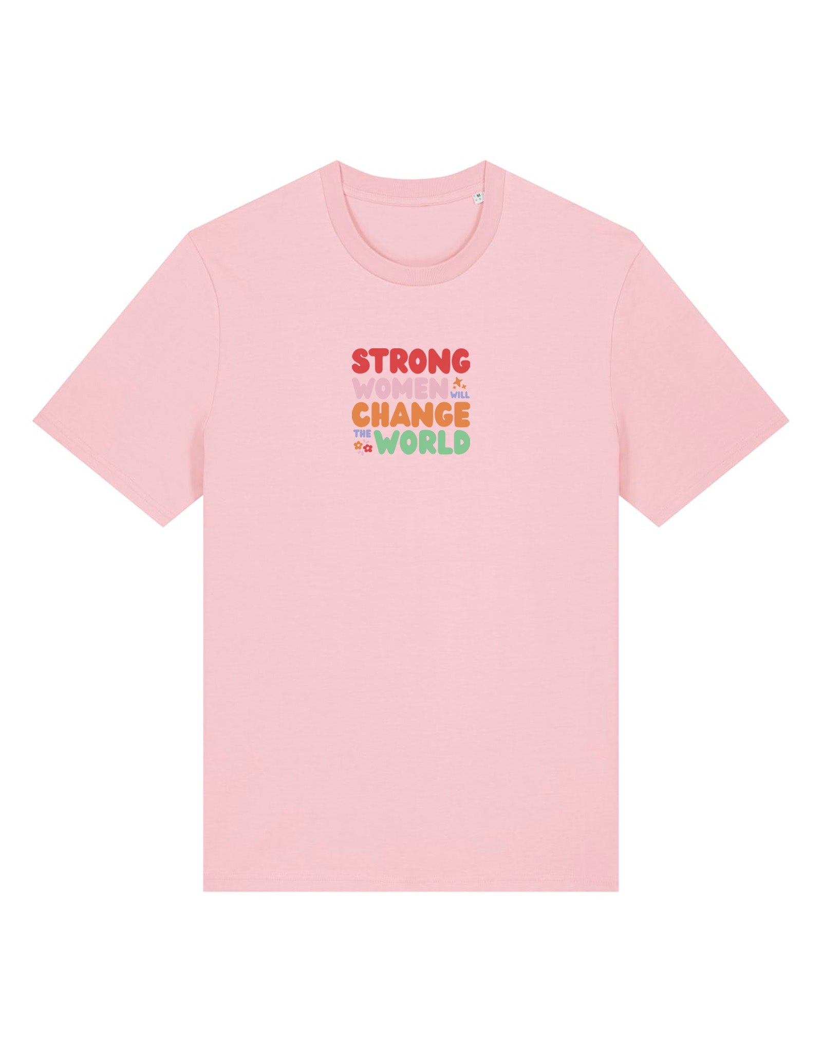Strong Women Embroidered Organic Cotton T-Shirt