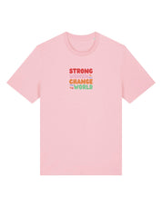 Strong Women Embroidered Organic Cotton T-Shirt
