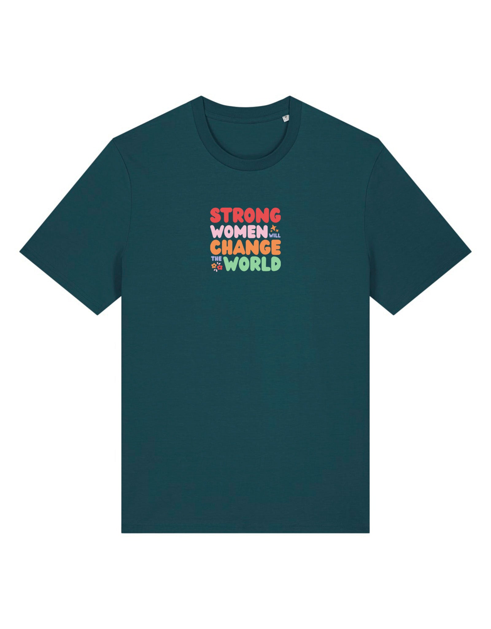 Strong Women Embroidered Organic Cotton T-Shirt