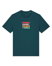 Strong Women Embroidered Organic Cotton T-Shirt