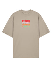 Strong Women Embroidered Oversized Organic Cotton Tee