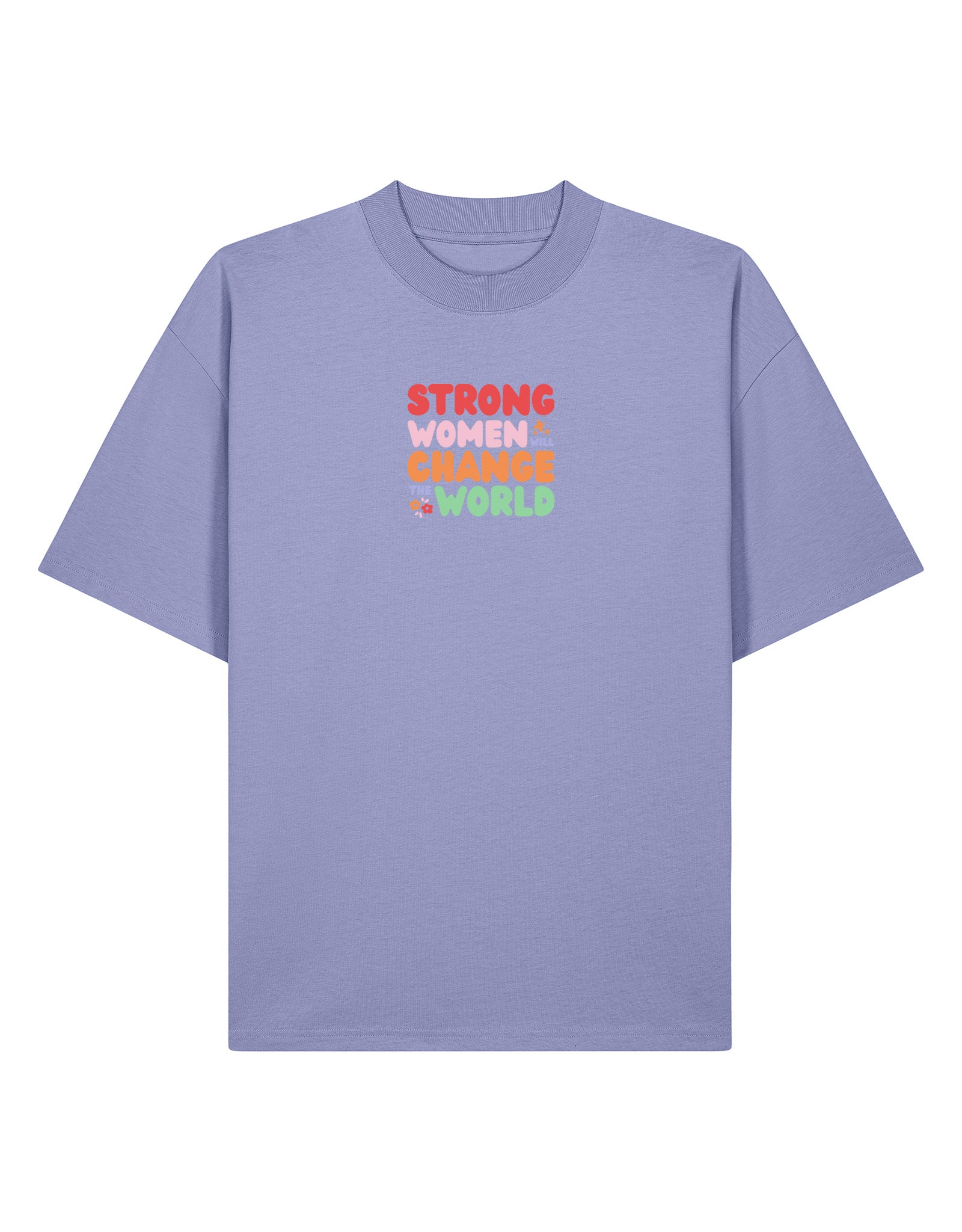 Strong Women Embroidered Oversized Organic Cotton Tee