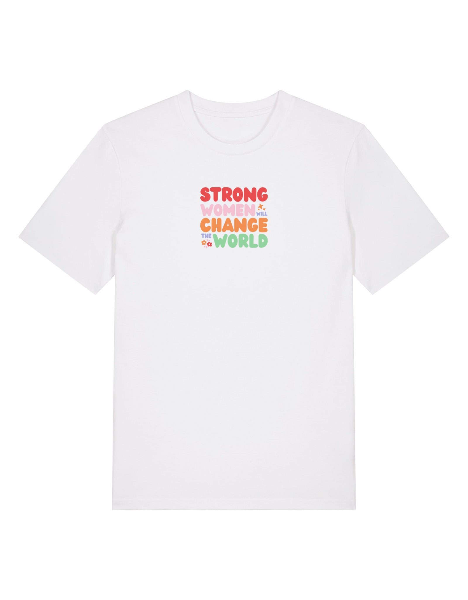 Strong Women Embroidered Organic Cotton T-Shirt