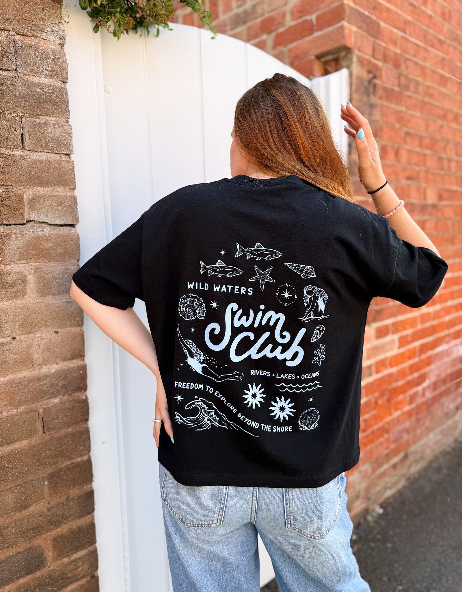 SAMPLERL3 - Swim Club Boxy Tee - Front Print
