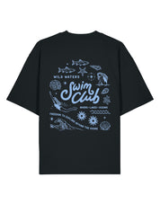 Swim Club Printed Oversized Organic Cotton T-Shirt