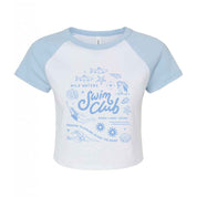 Swim Club Printed Micro Rib Raglan Baby Tee