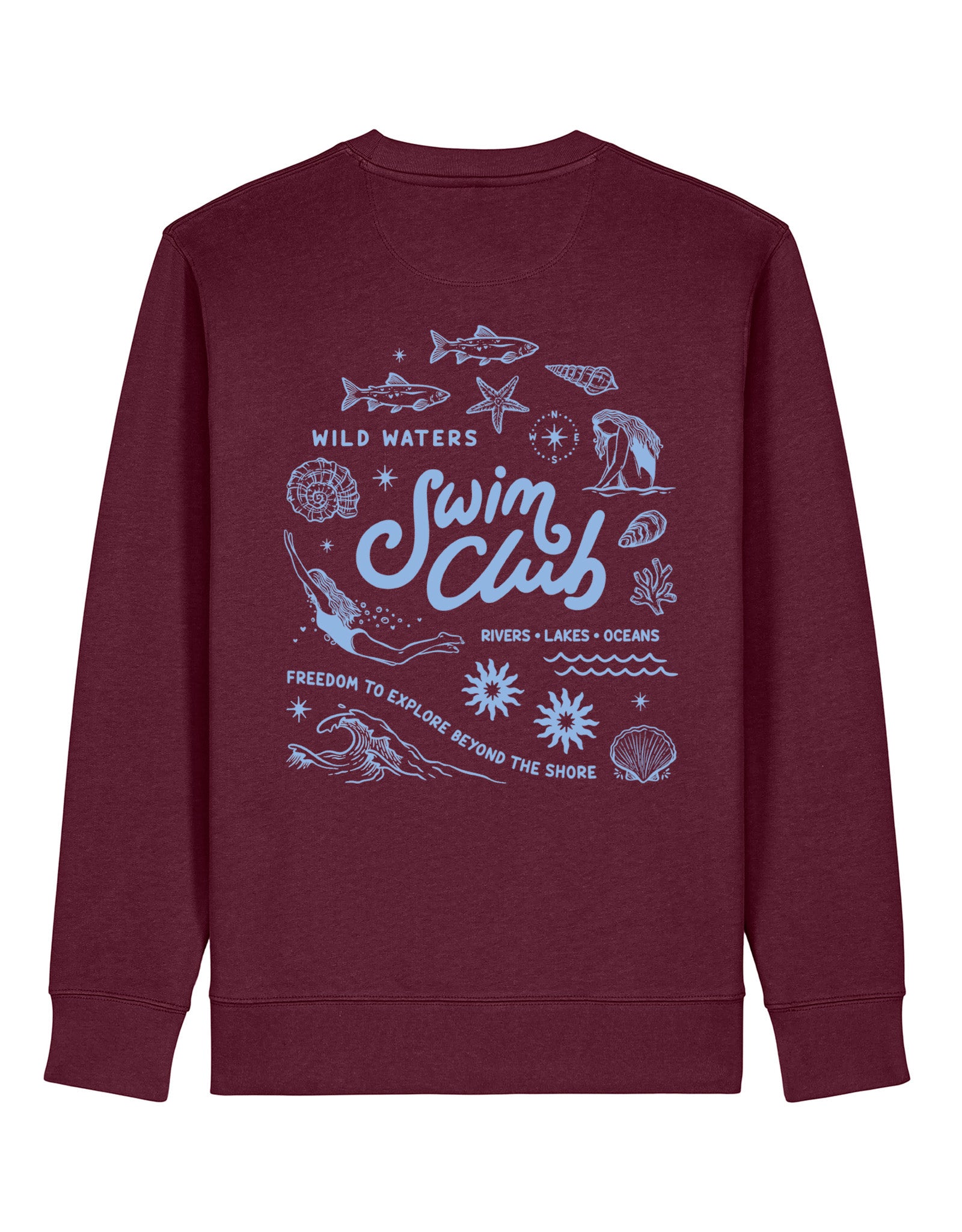 Swim Club Printed Organic Cotton Sweatshirt