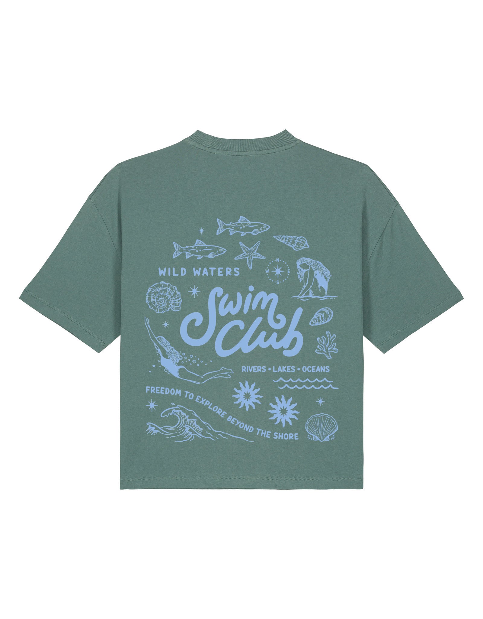 Swim Club Boxy Organic Cotton Tee
