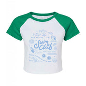 Swim Club Printed Micro Rib Raglan Baby Tee