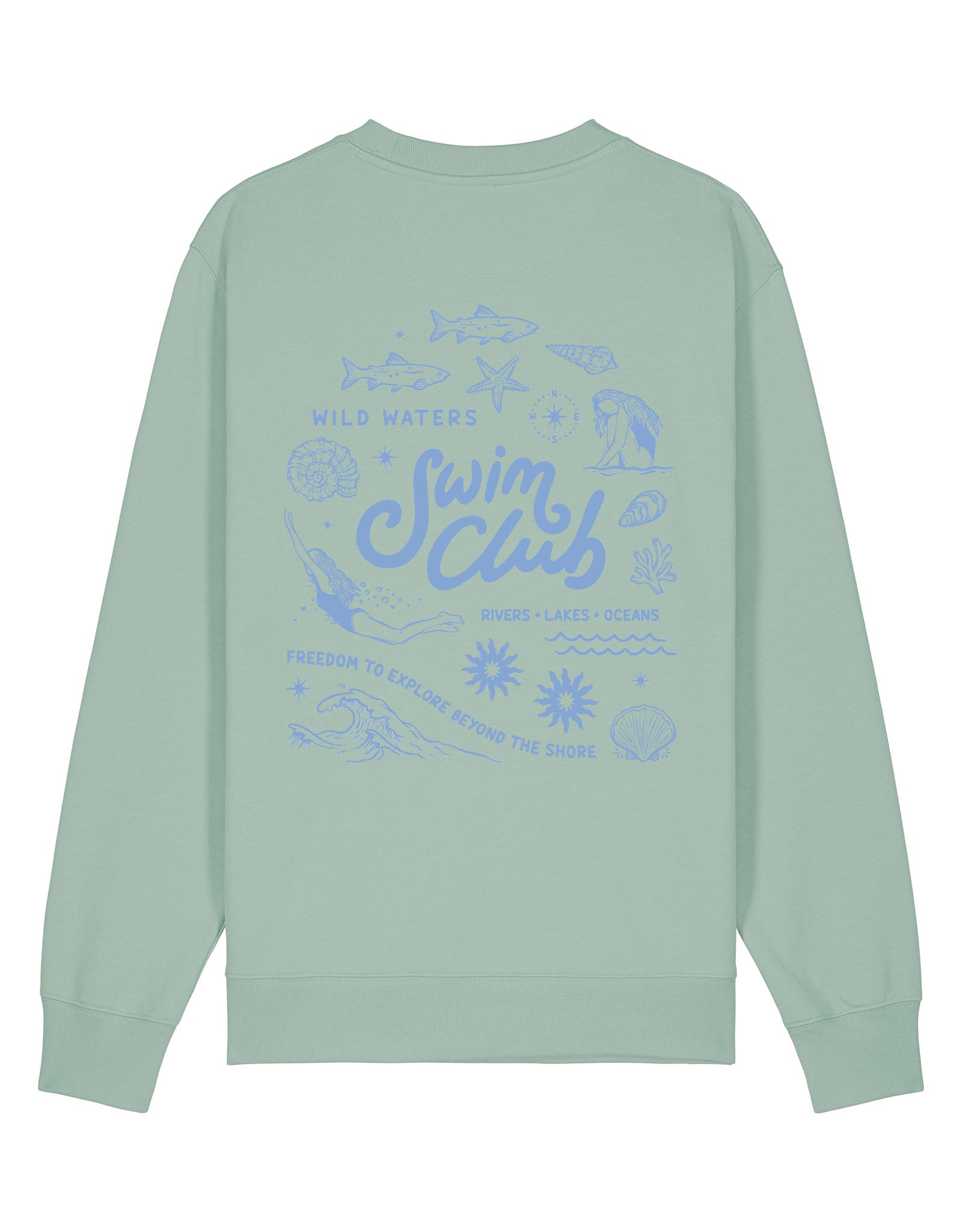 Swim Club Printed Organic Cotton Sweatshirt