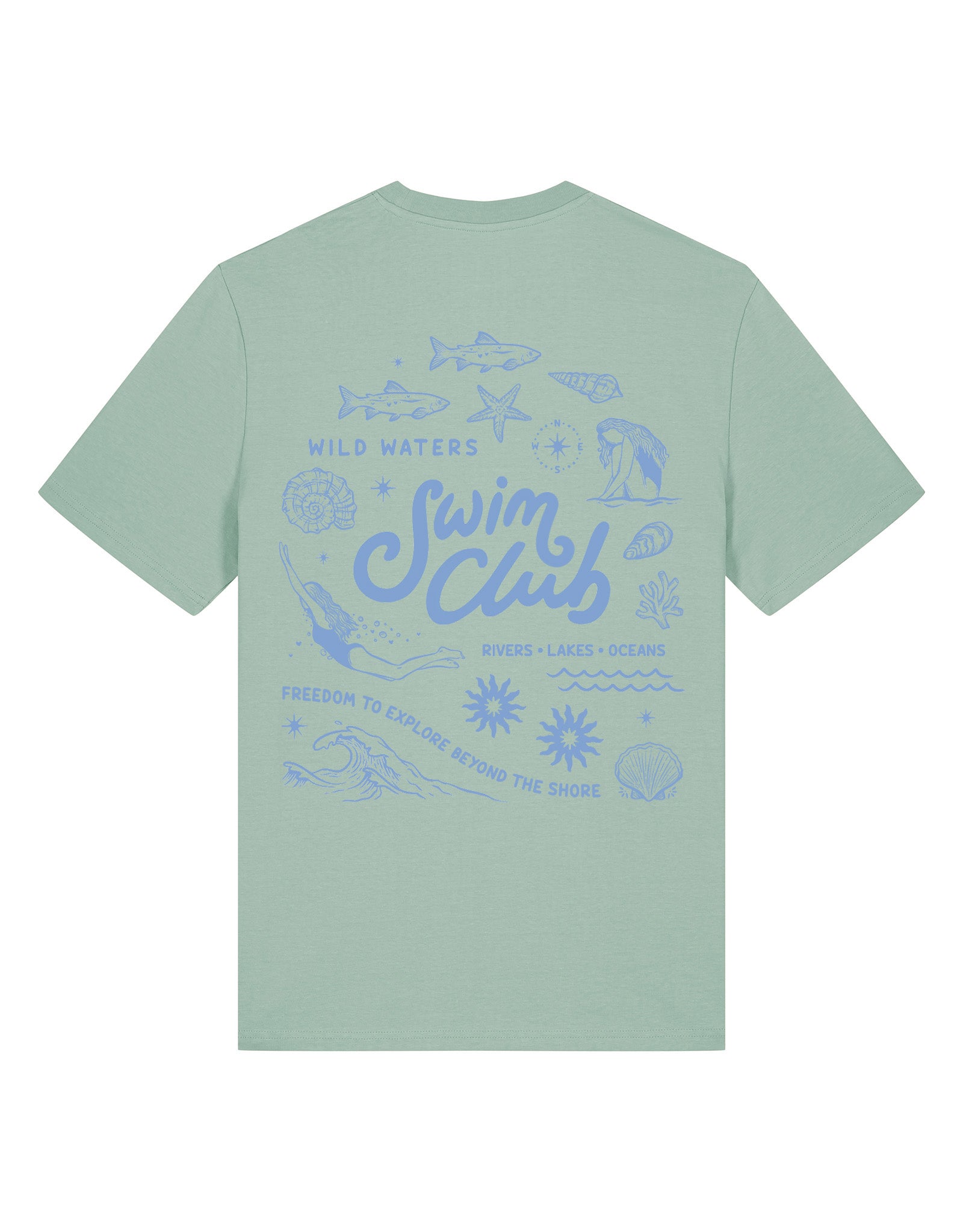 Swim Club Printed Organic Cotton T-Shirt