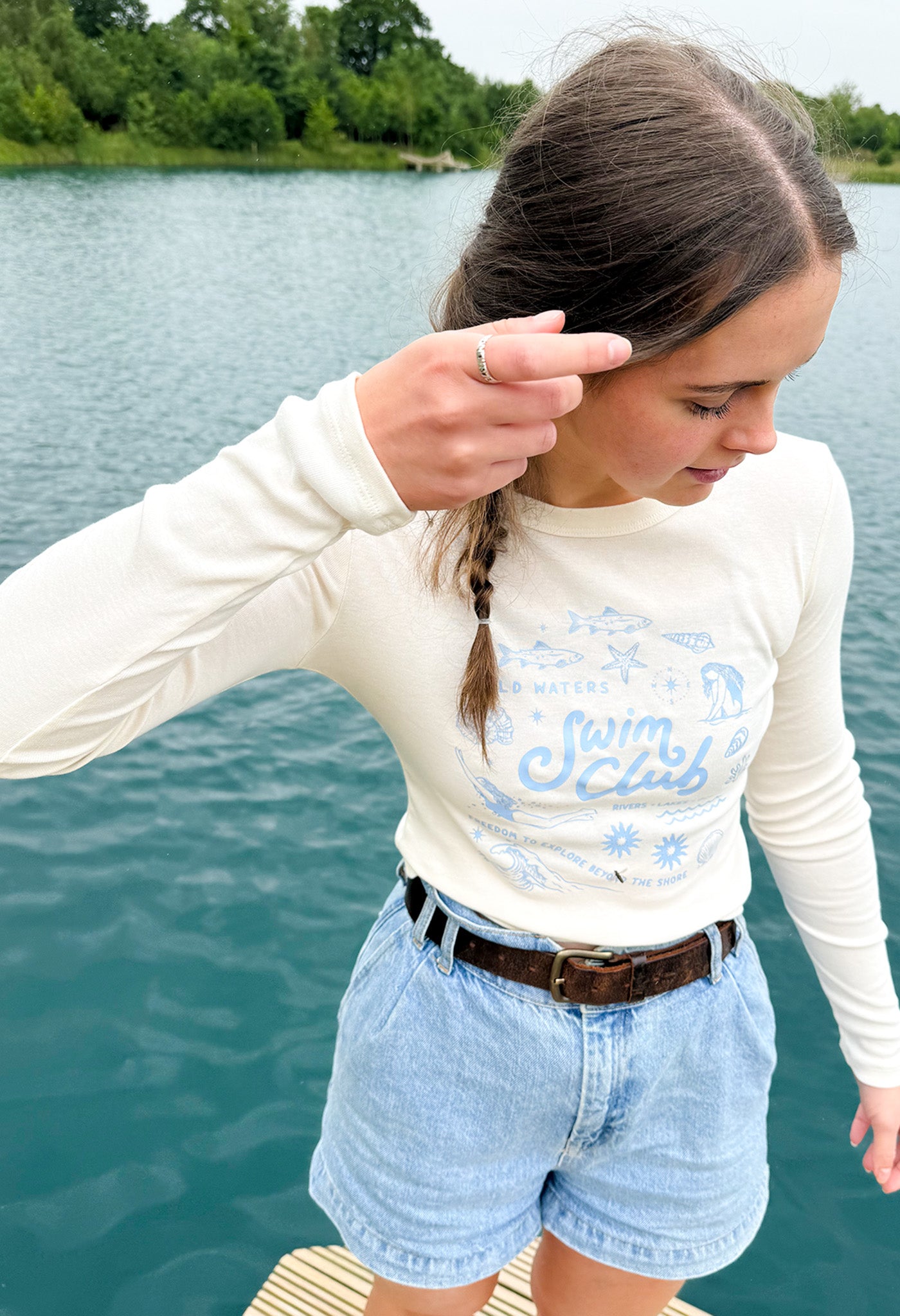 Swim Club Micro Rib Long Sleeved Tee