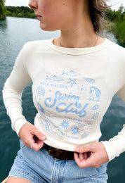 Swim Club Micro Rib Long Sleeved Tee