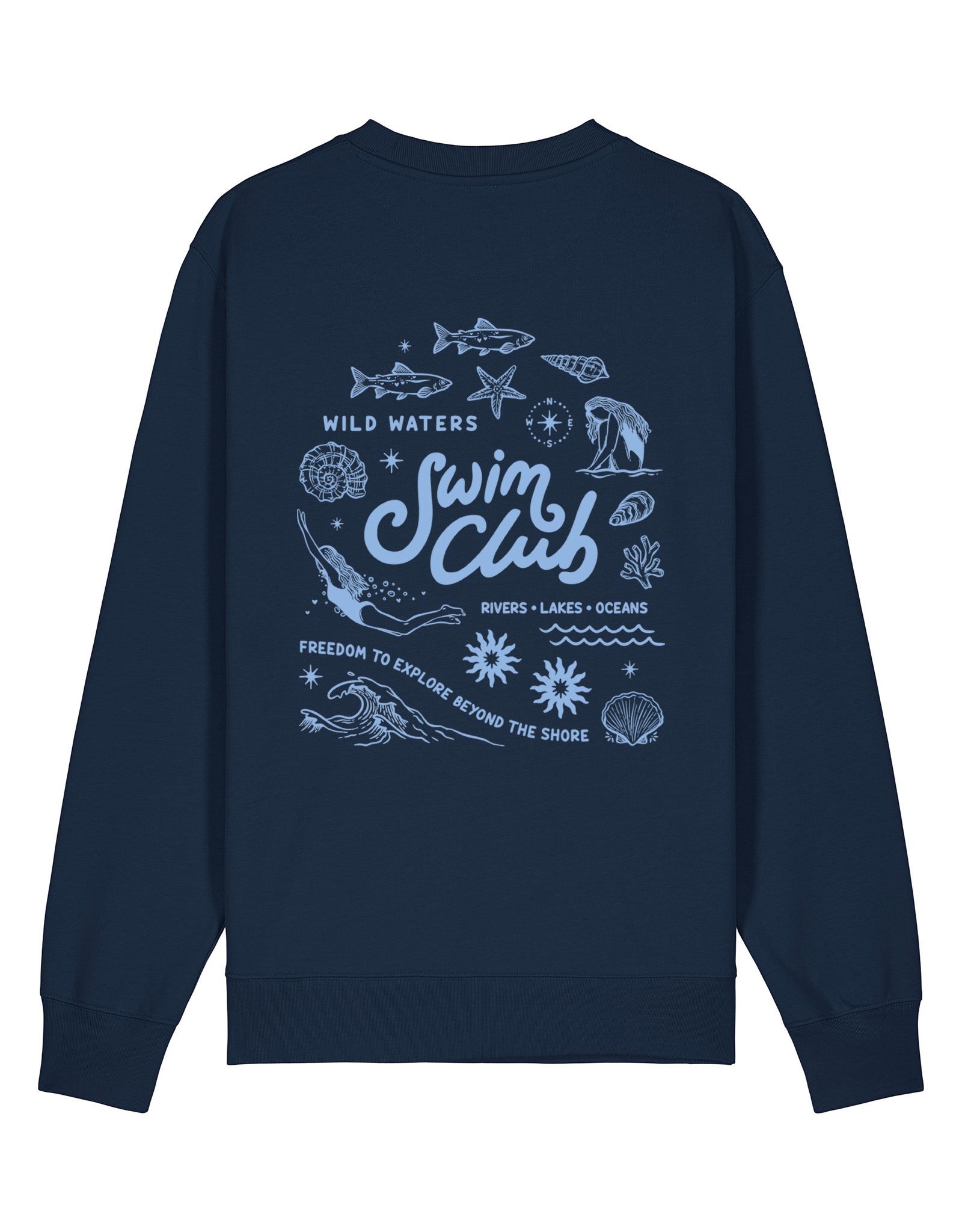 Swim Club Printed Organic Cotton Sweatshirt