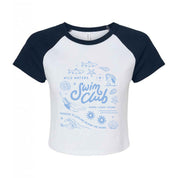 Swim Club Printed Micro Rib Raglan Baby Tee