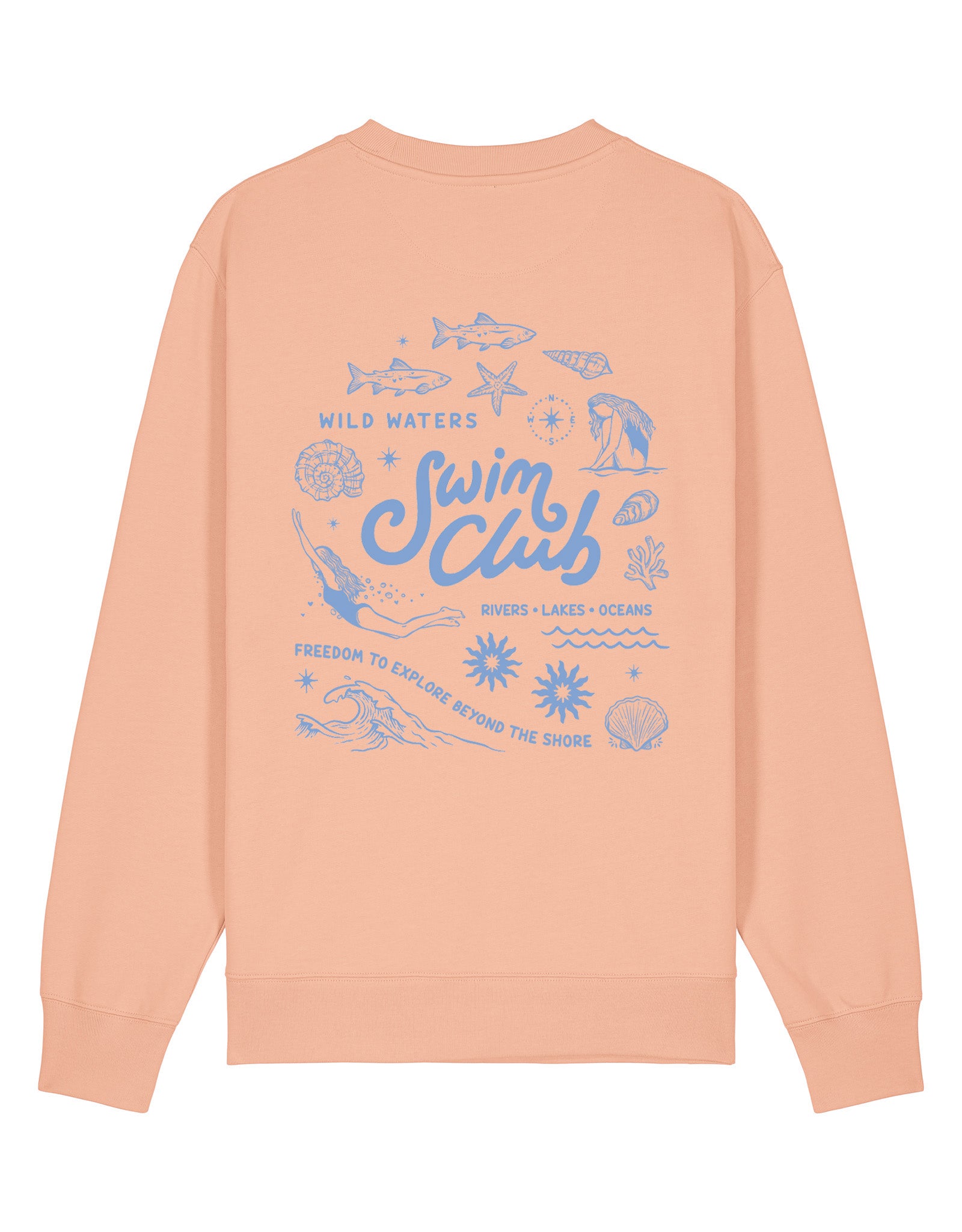 Swim Club Printed Organic Cotton Sweatshirt