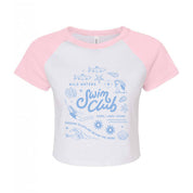 Swim Club Printed Micro Rib Raglan Baby Tee