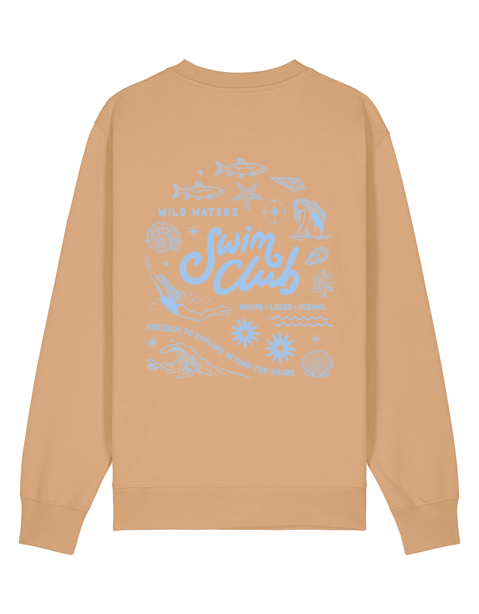 Swim Club Printed Organic Cotton Sweatshirt