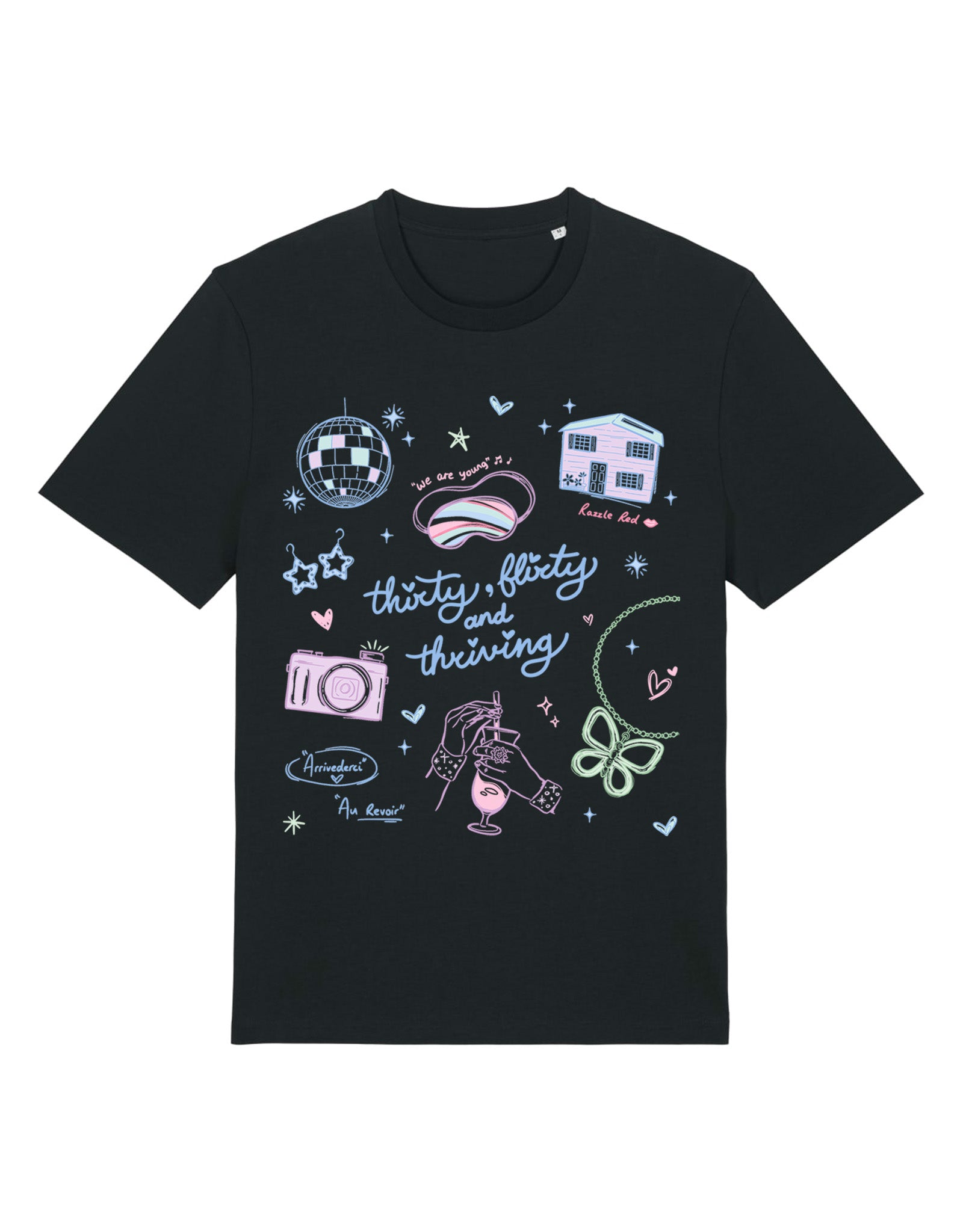 Thirty, Flirty & Thriving Printed Organic Cotton T-Shirt