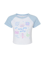 Thirty, Flirty & Thriving Printed Micro Rib Baby Tee