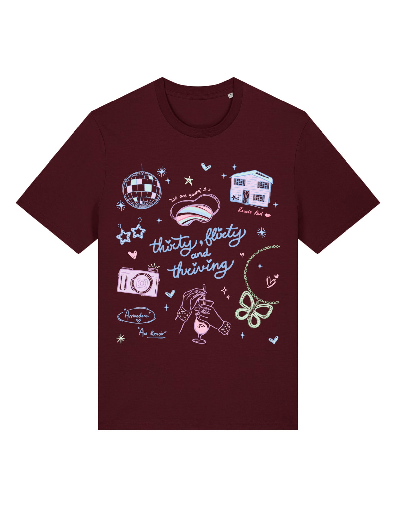 Thirty, Flirty & Thriving Printed Organic Cotton T-Shirt