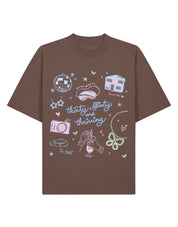 Thirty, Flirty & Thriving Printed Oversized Organic Cotton Tee