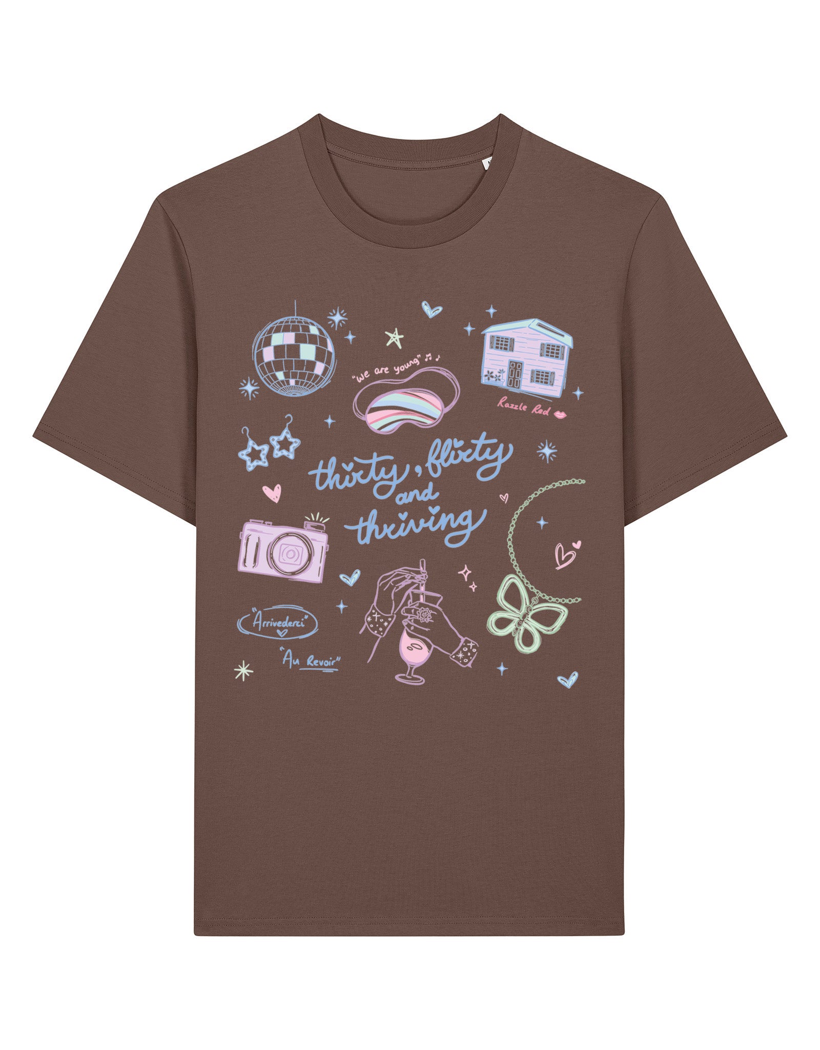 Thirty, Flirty & Thriving Printed Organic Cotton T-Shirt