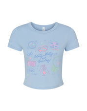 Thirty, Flirty & Thriving Printed Micro Rib Baby Tee