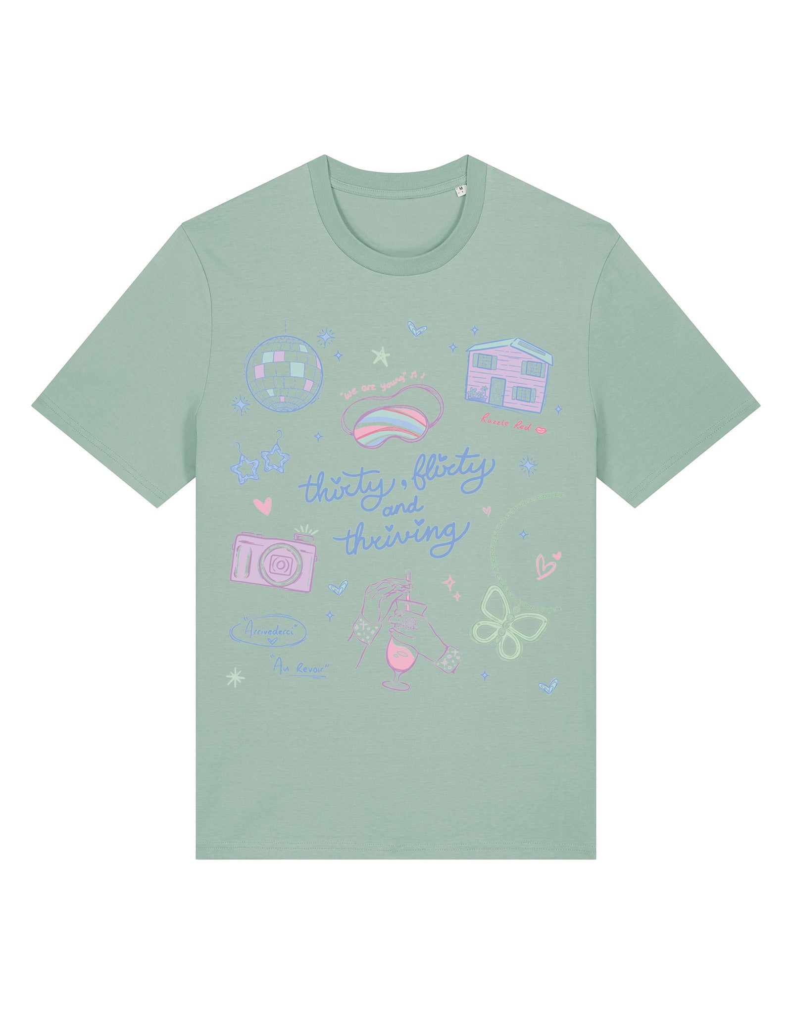 Thirty, Flirty & Thriving Printed Organic Cotton T-Shirt