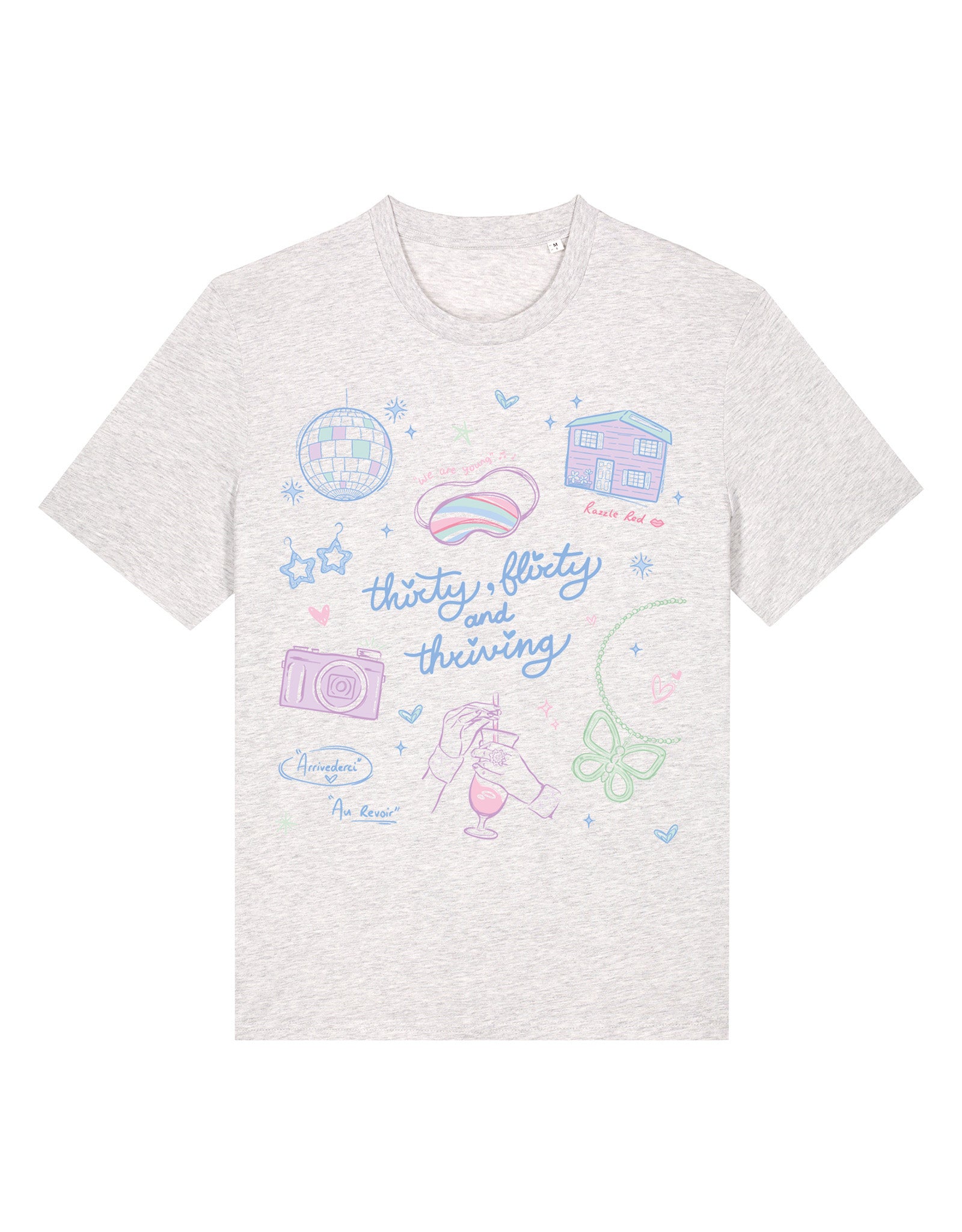 Thirty, Flirty & Thriving Printed Organic Cotton T-Shirt