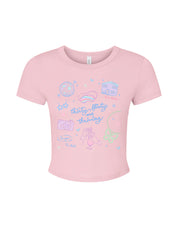 Thirty, Flirty & Thriving Printed Micro Rib Baby Tee