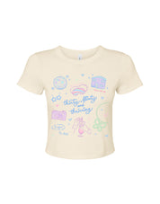 Thirty, Flirty & Thriving Printed Micro Rib Baby Tee