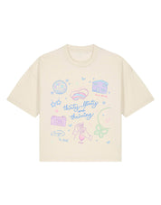Thirty, Flirty & Thriving Printed Boxy Organic Cotton Tee