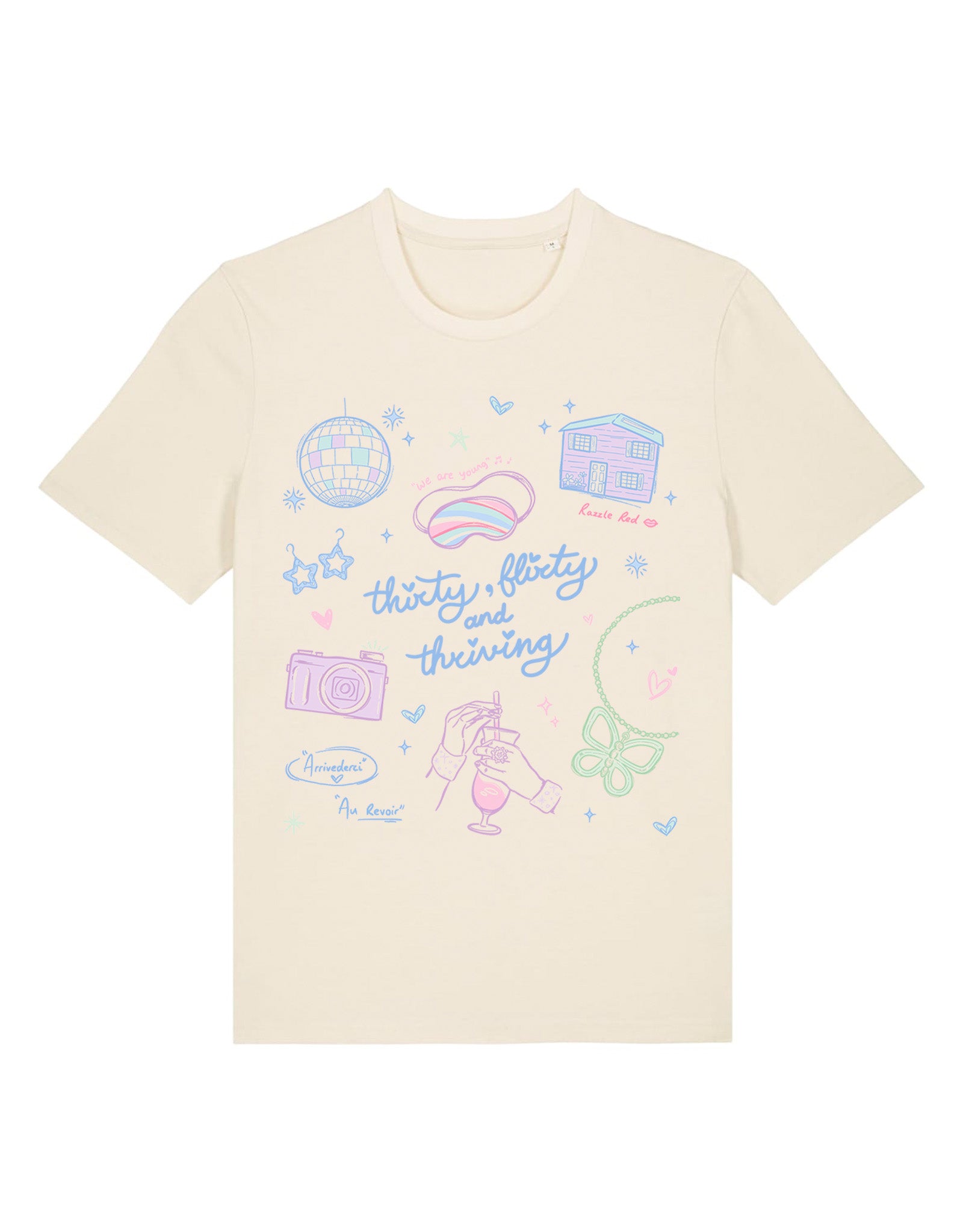 Thirty, Flirty & Thriving Printed Organic Cotton T-Shirt