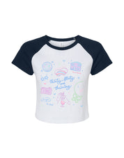 Thirty, Flirty & Thriving Printed Micro Rib Baby Tee