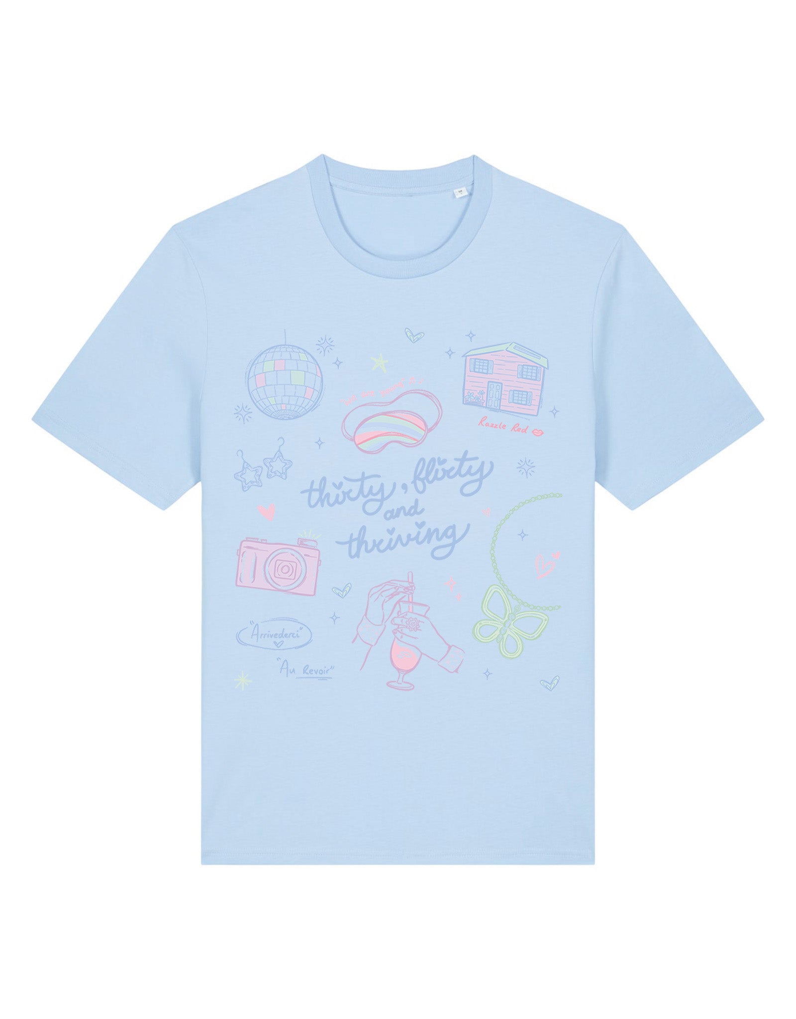 Thirty, Flirty & Thriving Printed Organic Cotton T-Shirt