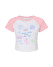 Thirty, Flirty & Thriving Printed Micro Rib Baby Tee