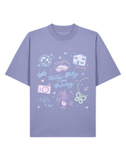 Thirty, Flirty & Thriving Printed Oversized Organic Cotton Tee