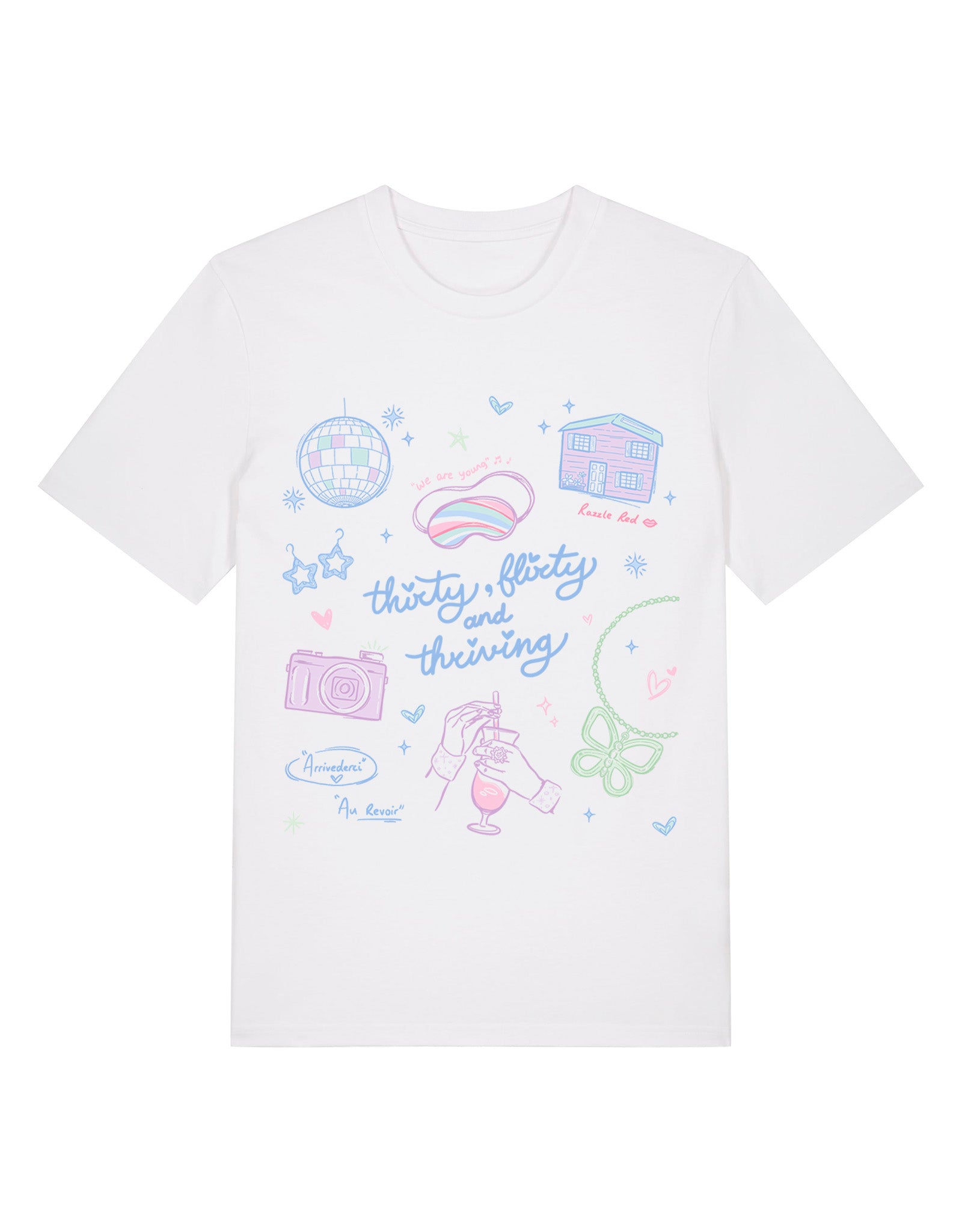 SAMPLERL1 - Thirty, Flirty & Thriving T-Shirt *FAULTY*