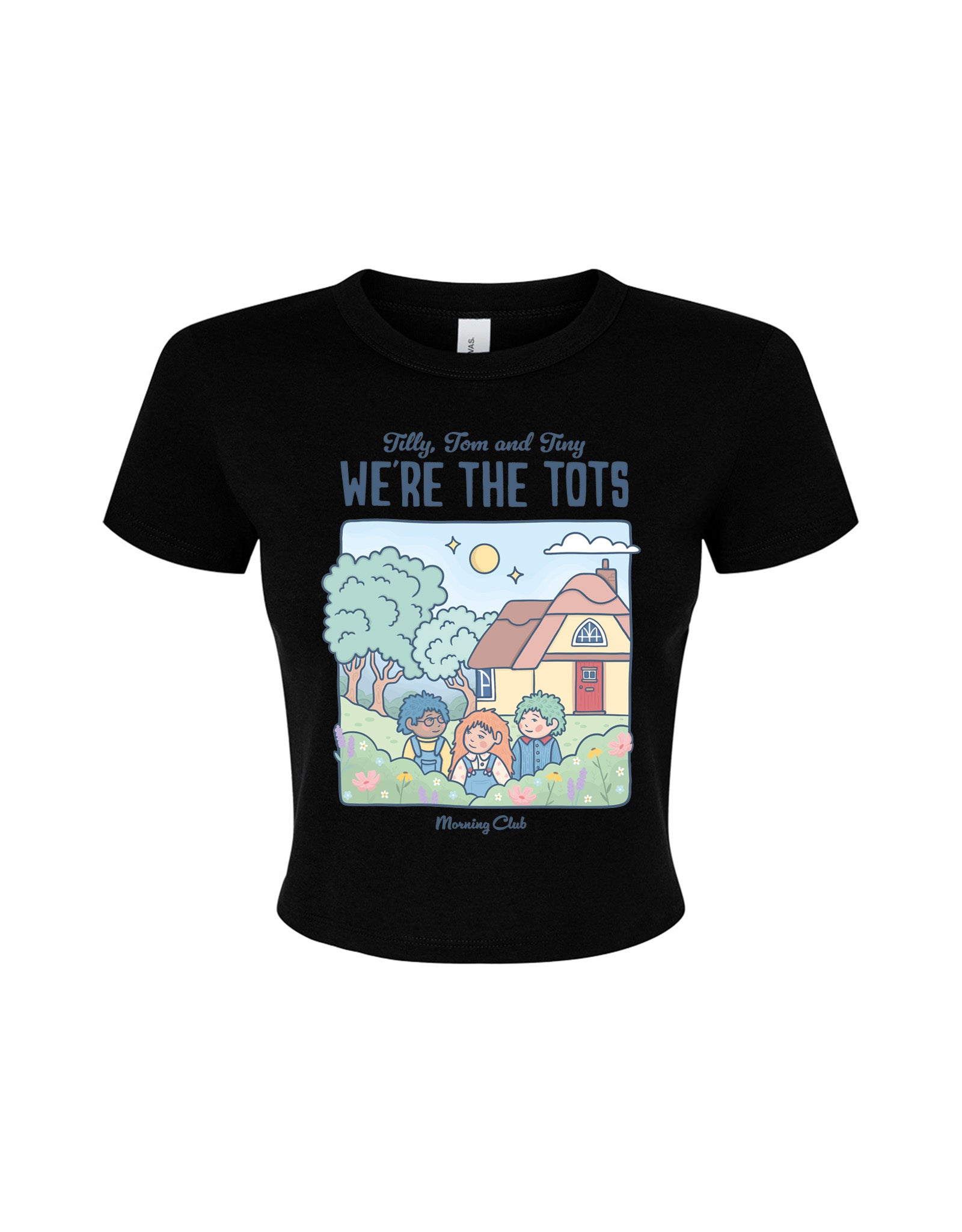 We're the Tots Printed Micro Rib Baby Tee